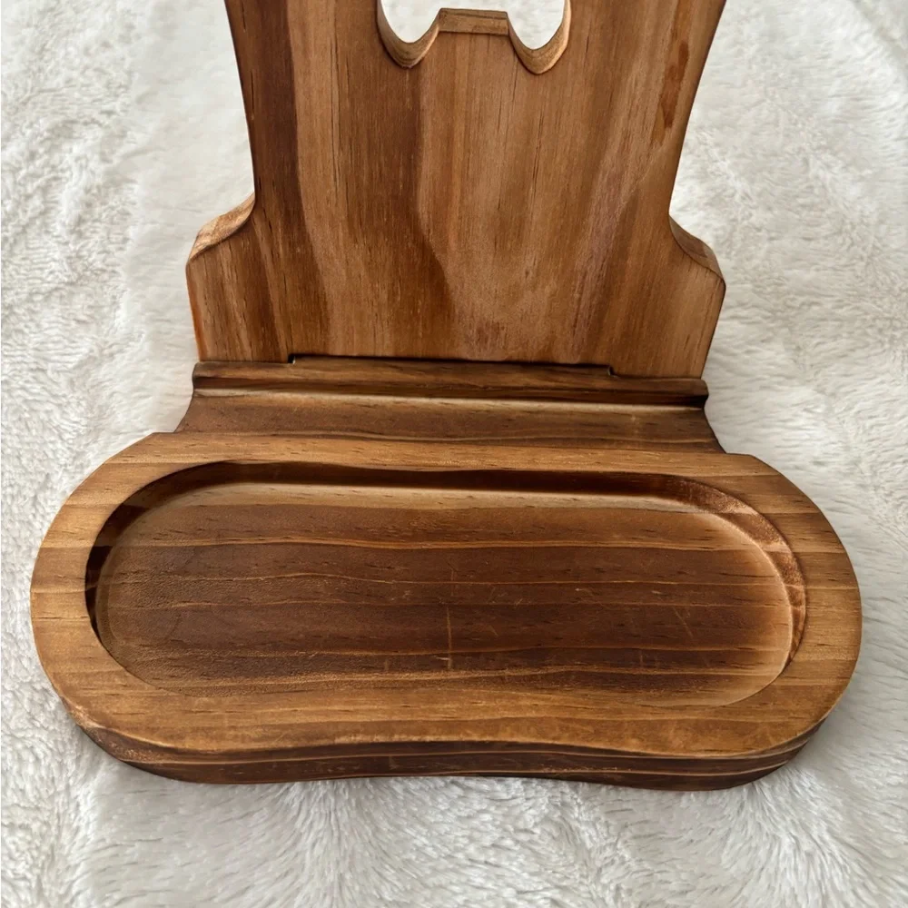 Wood video gamer controller holder stand